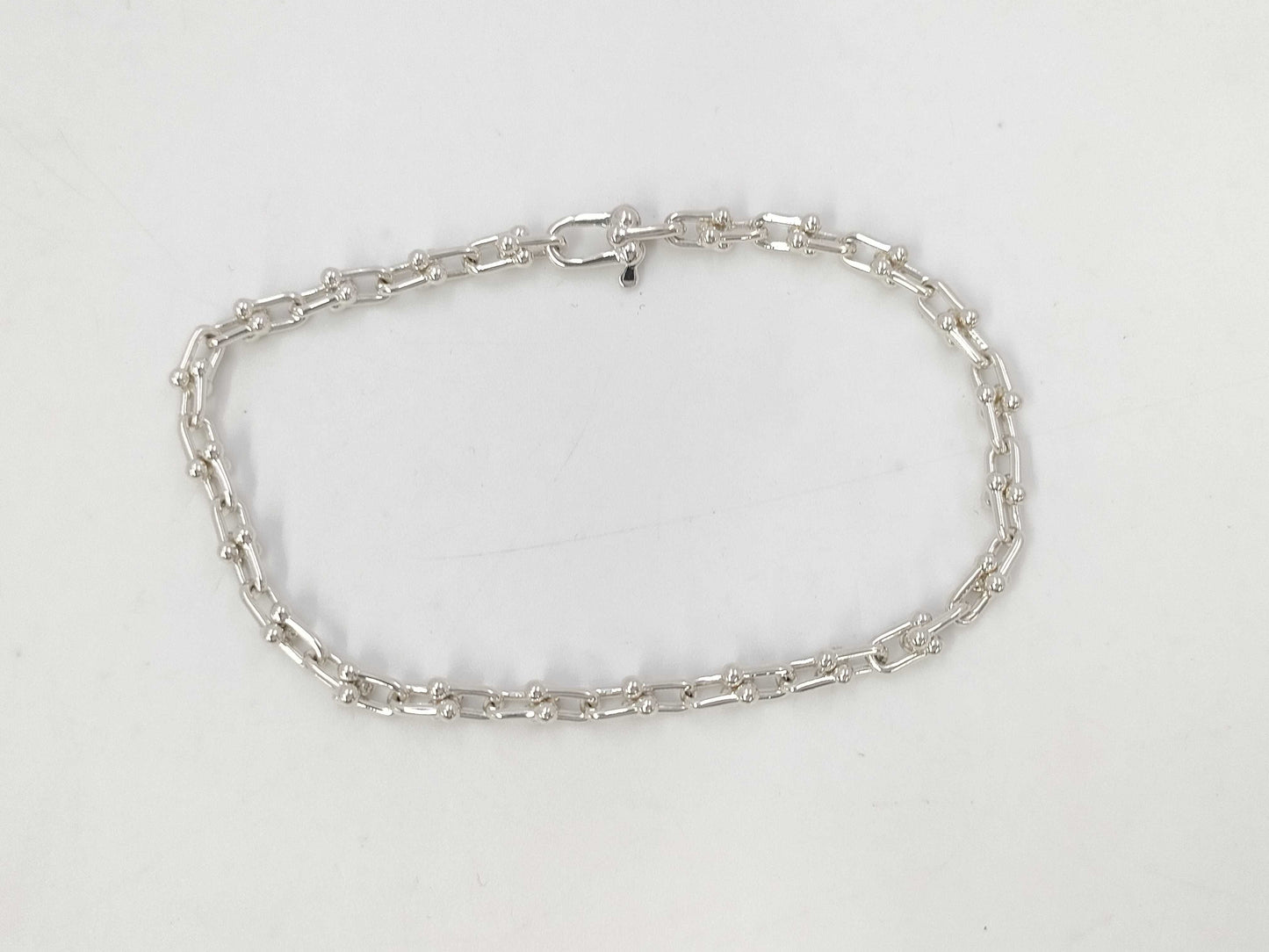 Tiffany&Co. Hardware Microlink L Bracelet AG925 6.9g Bracelet Bangle
