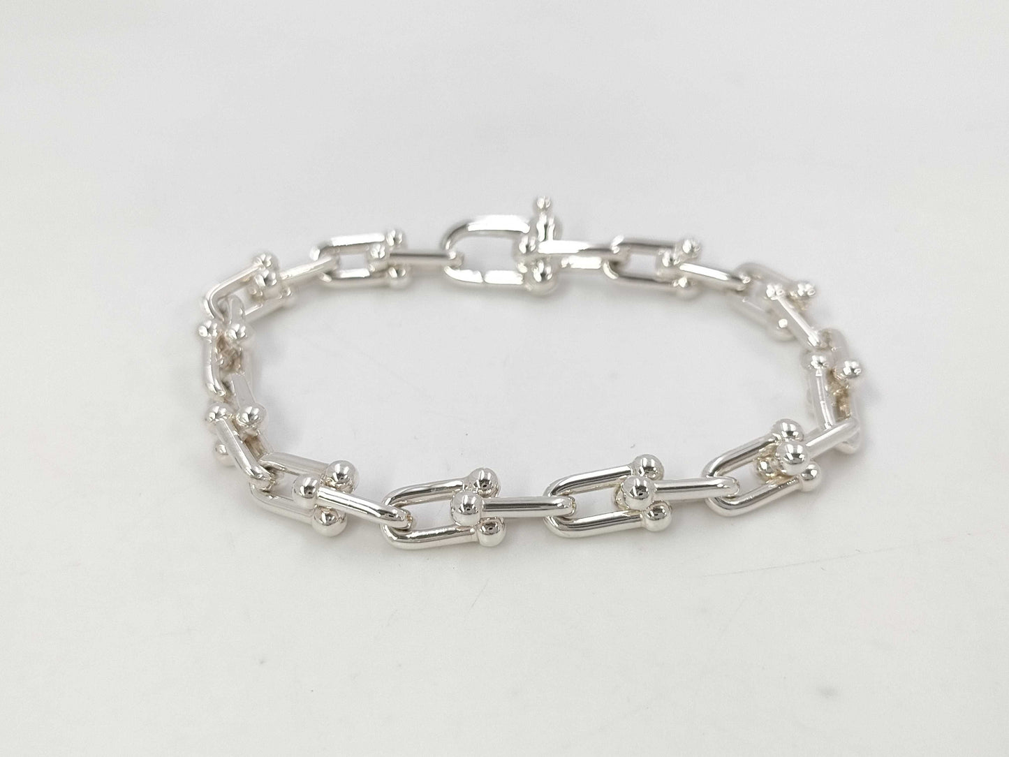 Tiffany&Co. Tiffany & Co. Hardware Small Link S Bracelet AG925 16.3g Bracelet Bangle