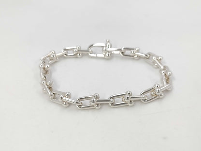 Tiffany&Co. Tiffany & Co. Hardware Small Link S Bracelet AG925 16.3g Bracelet Bangle