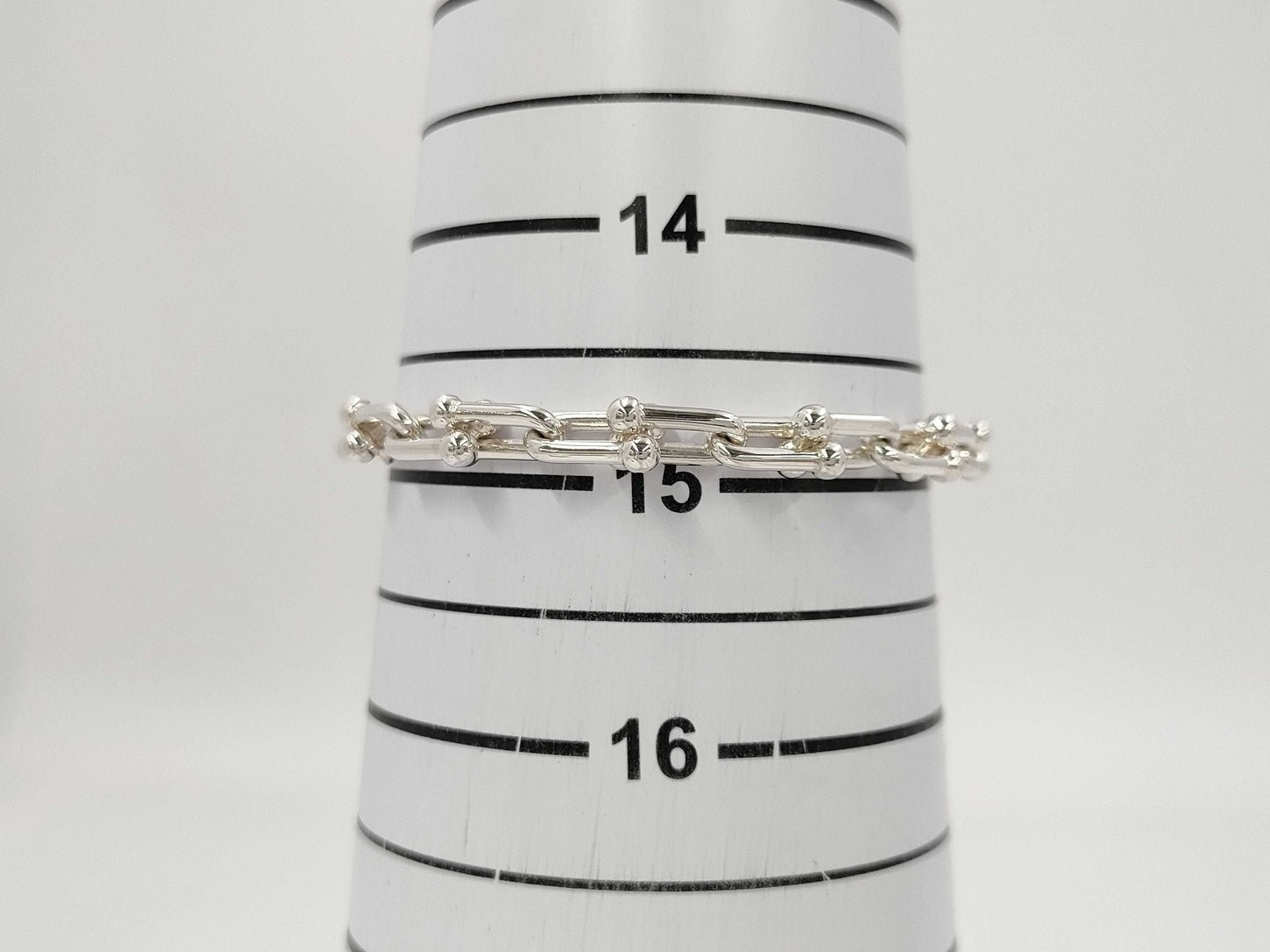Tiffany&Co. Tiffany & Co. Hardware Small Link S Bracelet AG925 16.3g Bracelet Bangle