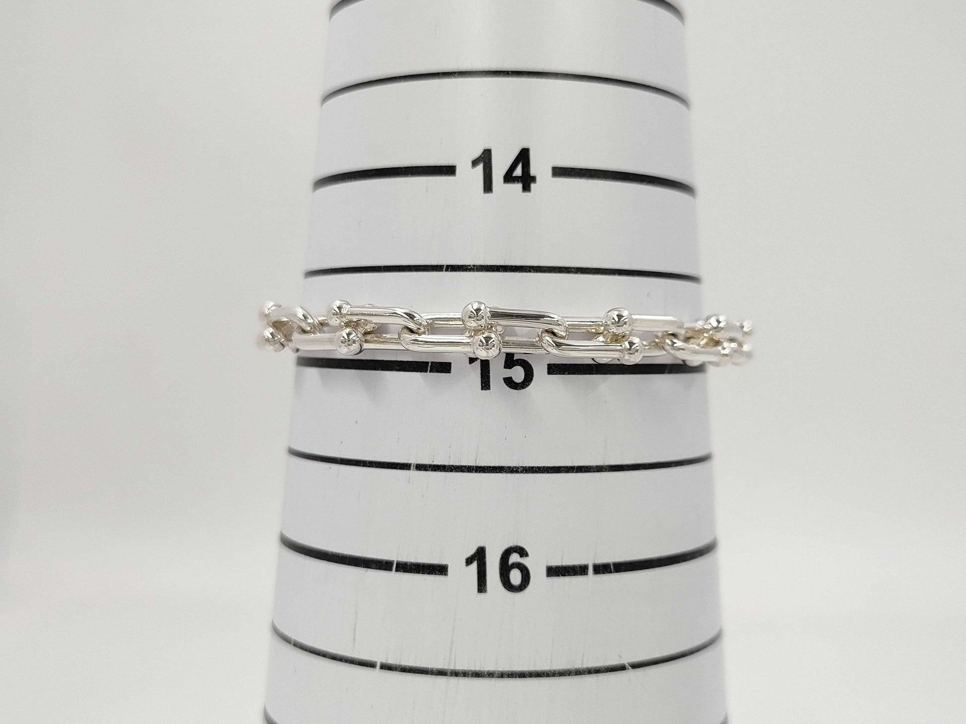 Tiffany&Co. Tiffany & Co. Hardware Small Link S Bracelet AG925 16.3g Bracelet Bangle