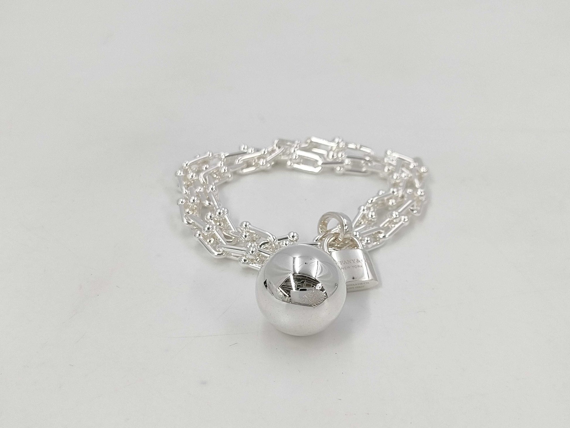 Tiffany&Co. Tiffany & Co. Hardware Small Wrap Bracelet L Size Ag925 45.3g Bracelet Bangle