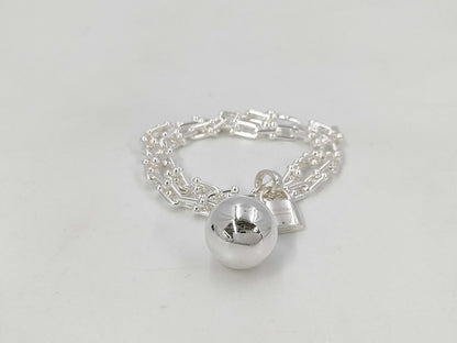 Tiffany&Co. Tiffany & Co. Hardware Small Wrap Bracelet L Size Ag925 45.3g Bracelet Bangle