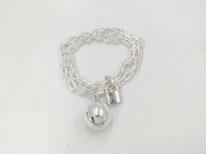 Tiffany&Co. Tiffany & Co. Hardware Small Wrap Bracelet L Size Ag925 45.3g Bracelet Bangle
