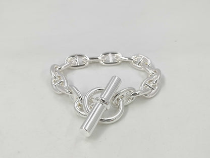 Hermes Schone Dunkle MM15 Frame 23 Engraved Bracelet AG925 53.9g Bracelet Bangle