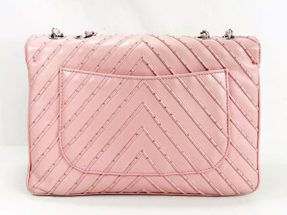 CHANEL Chevron Studs W Chain Tongue Lock W27/H19/D8cm Approx. 25 Series [With Seal] Vintage S Hardware Shoulder 25443127 Shoulder Bag