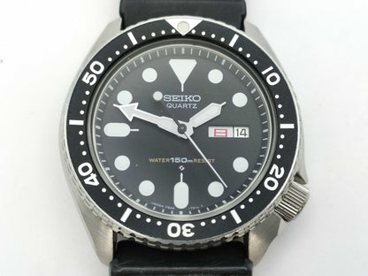SEIKO Diver 7548-7000 202724 Black Dial Quartz Immovable Men's Watch