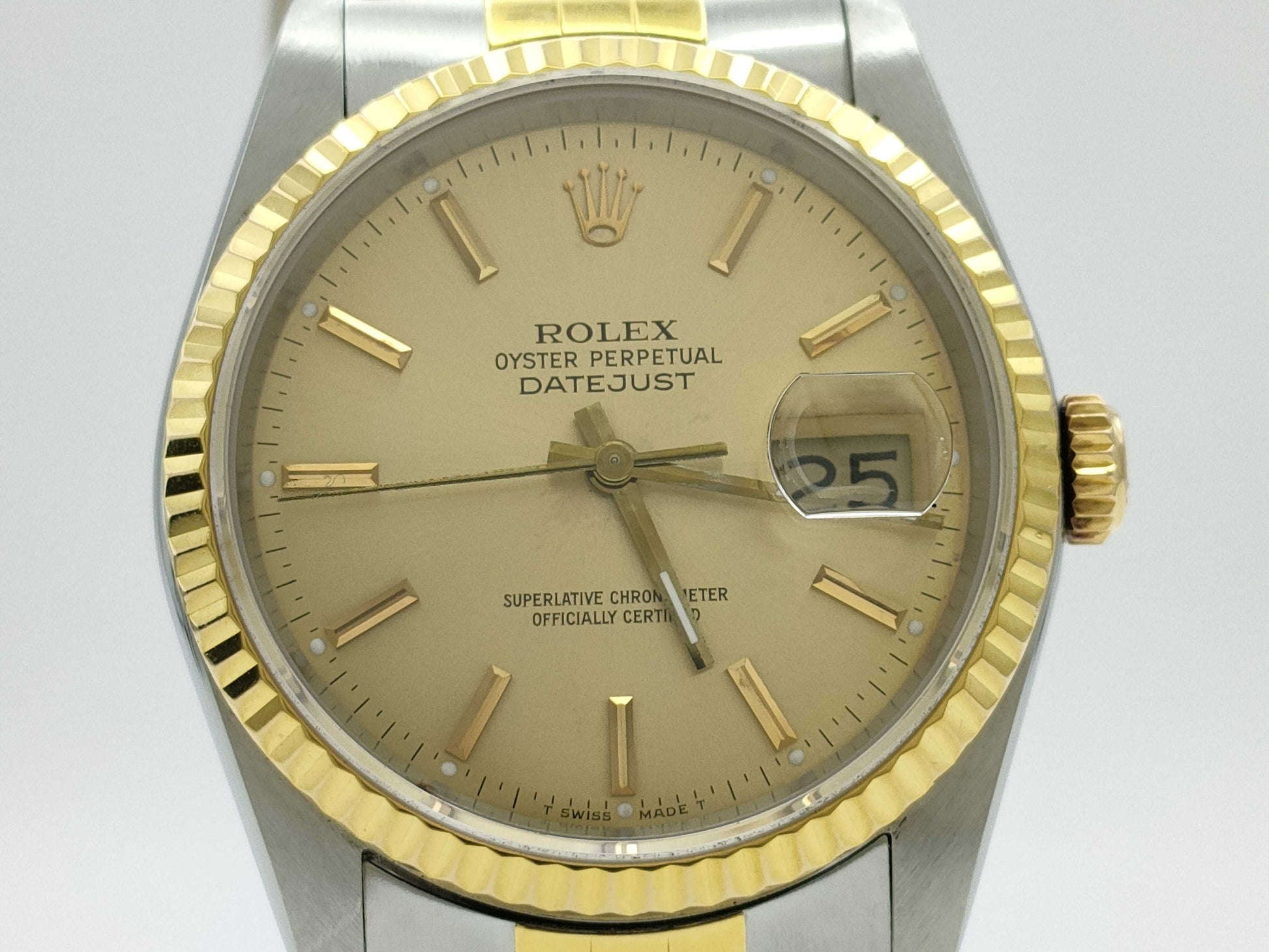 ROLEX 16233 R705608 Champagne Dial Jubilee Breath Men's Watch