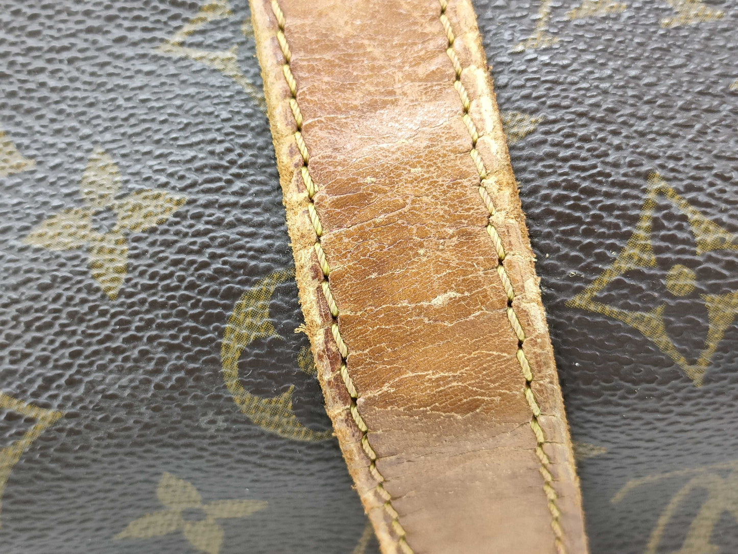 LOUIS VUITTON Monogram Keepall Bandouliere 60 M41412 TH0924 Padlock Key Name Tag Boston Bag