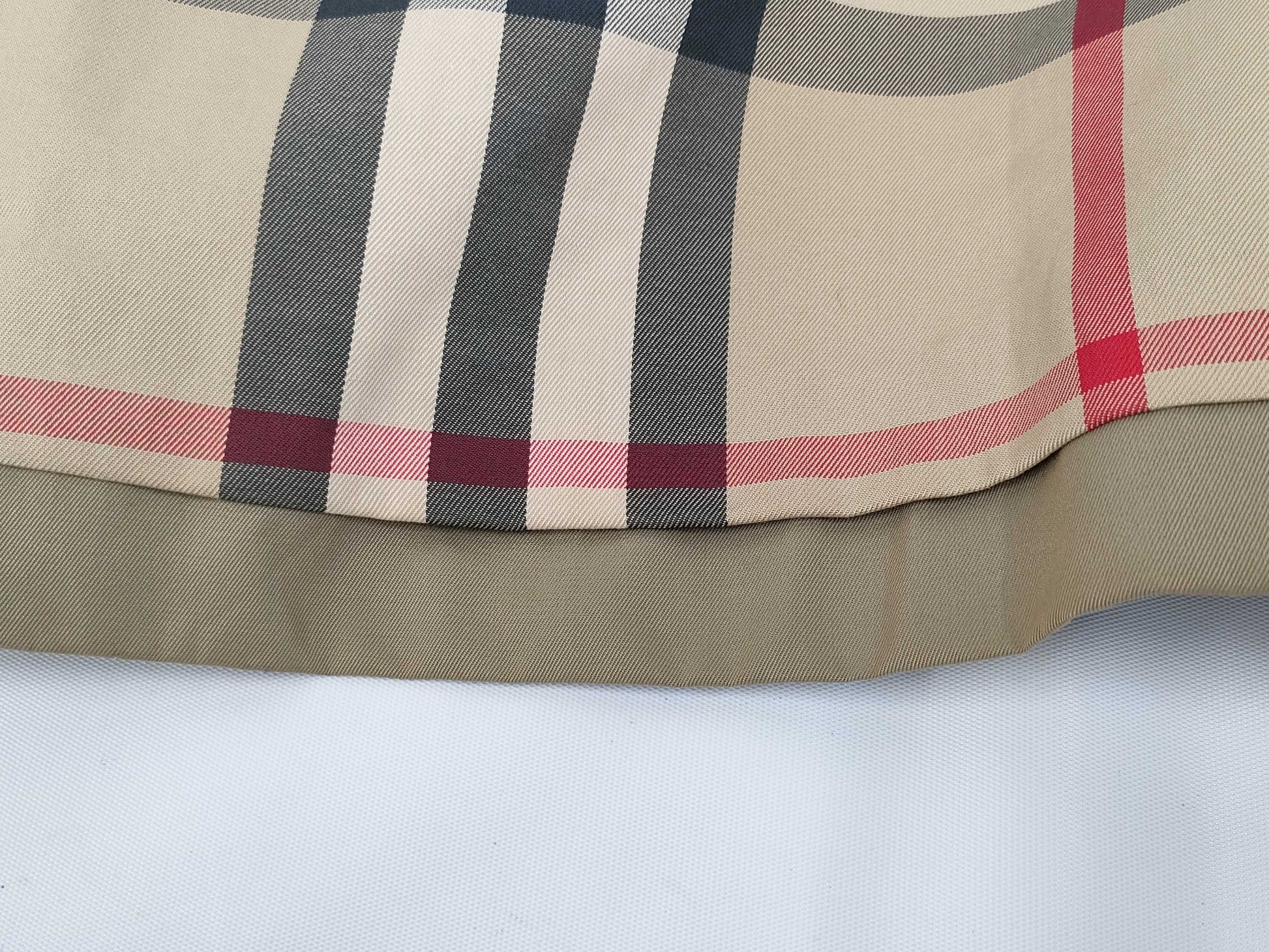 BURBERRY London Trench Coat Megacheck Cashmere Blend Coat with Liner