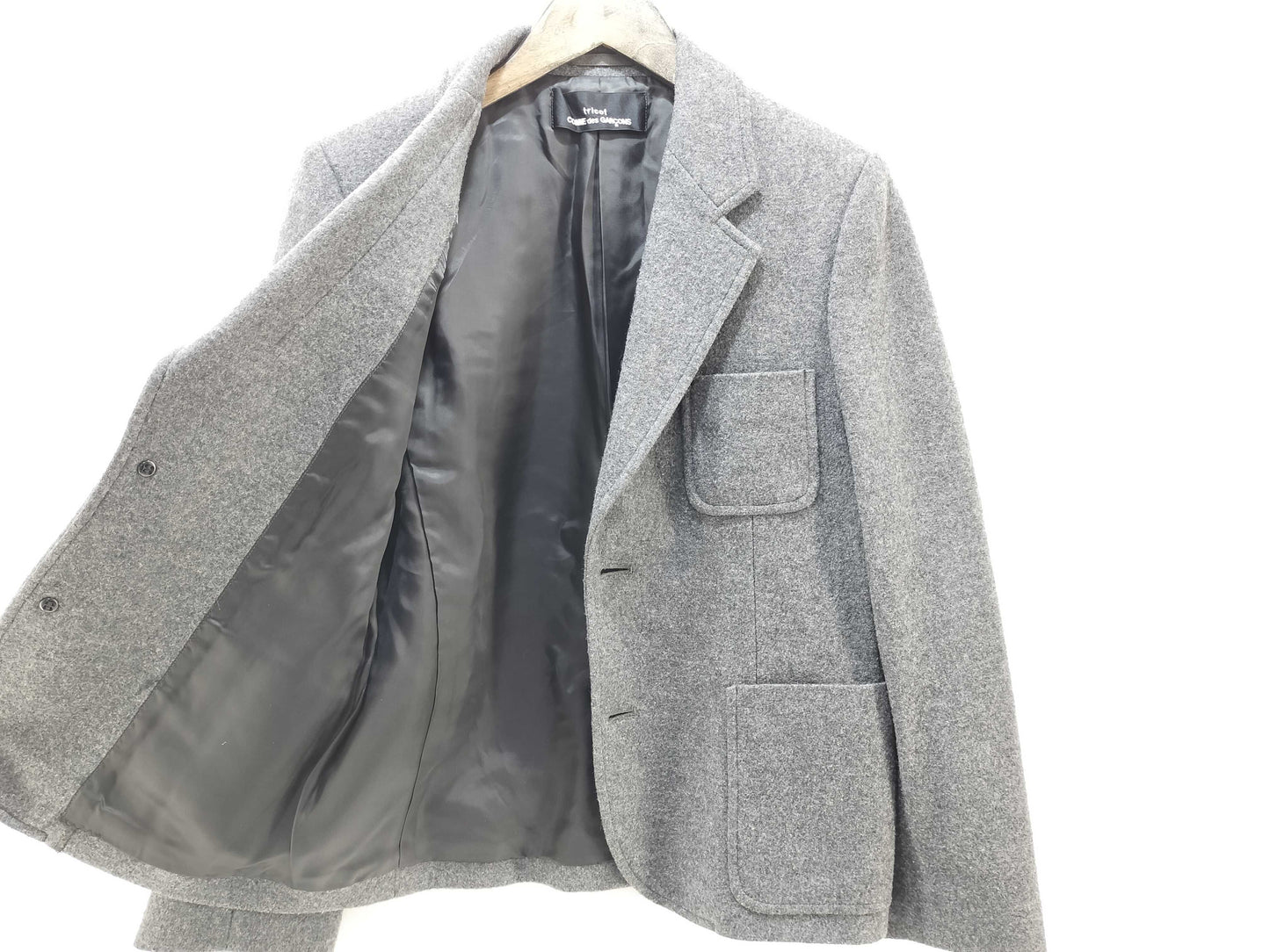 COMME des GARCONS tricot COMME des GARCONS AD1999 jacket in grey wool.