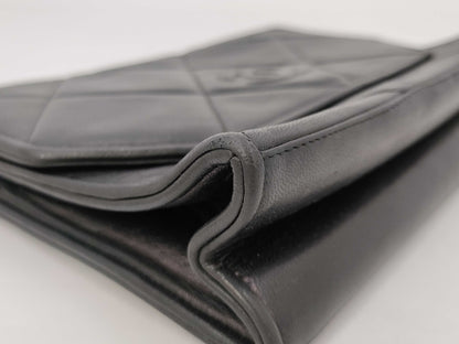 CHANEL Matlassse Lambskin Chain Shoulder Bag with Seal Bag