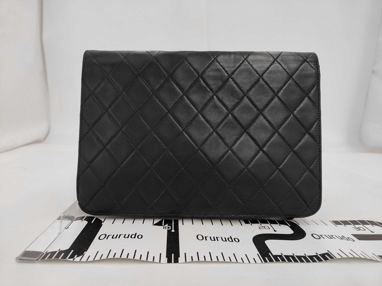 CHANEL Matlassse Lambskin Push Lock Single Flap Black G-Card Seal Shoulder Bag