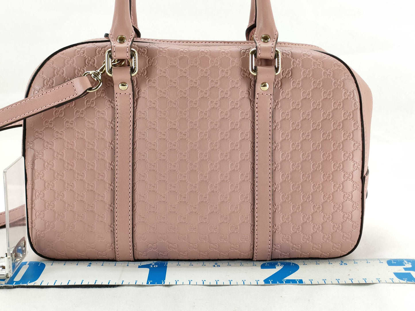 GUCCI Guccissima Gucci Micro GG Shima Mini Boston 2-Way Handbag Pink 510286 with ST