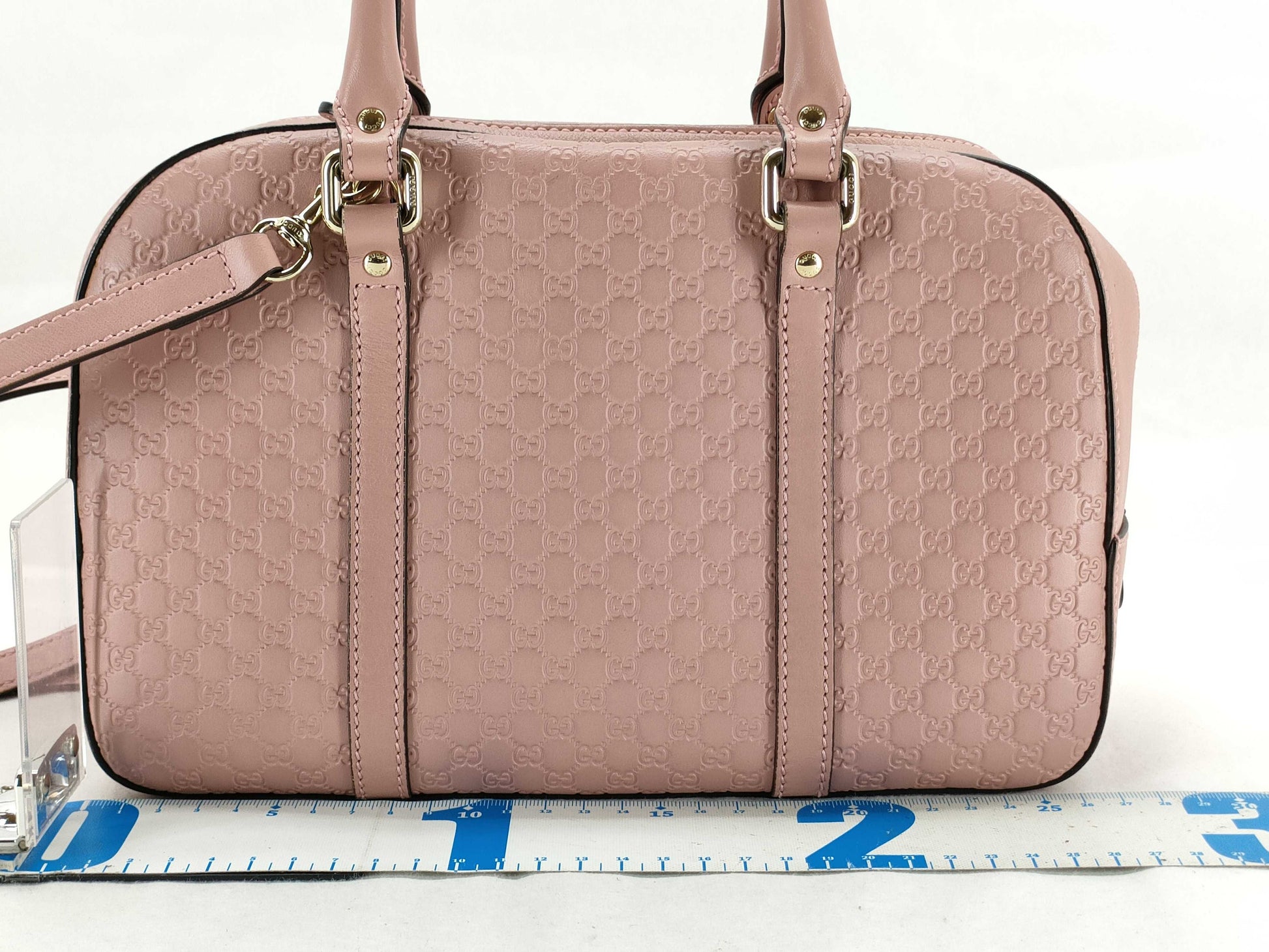 GUCCI Guccissima Gucci Micro GG Shima Mini Boston 2-Way Handbag Pink 510286 with ST