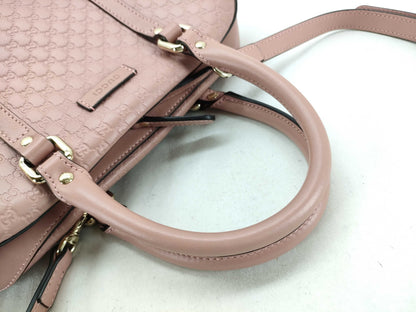 GUCCI Guccissima Gucci Micro GG Shima Mini Boston 2-Way Handbag Pink 510286 with ST