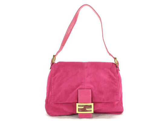 FENDI Mamma Bucket Suede Pink One-Shoulder Bag Shoulder Bag