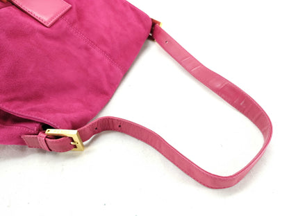 FENDI Mamma Bucket Suede Pink One-Shoulder Bag Shoulder Bag