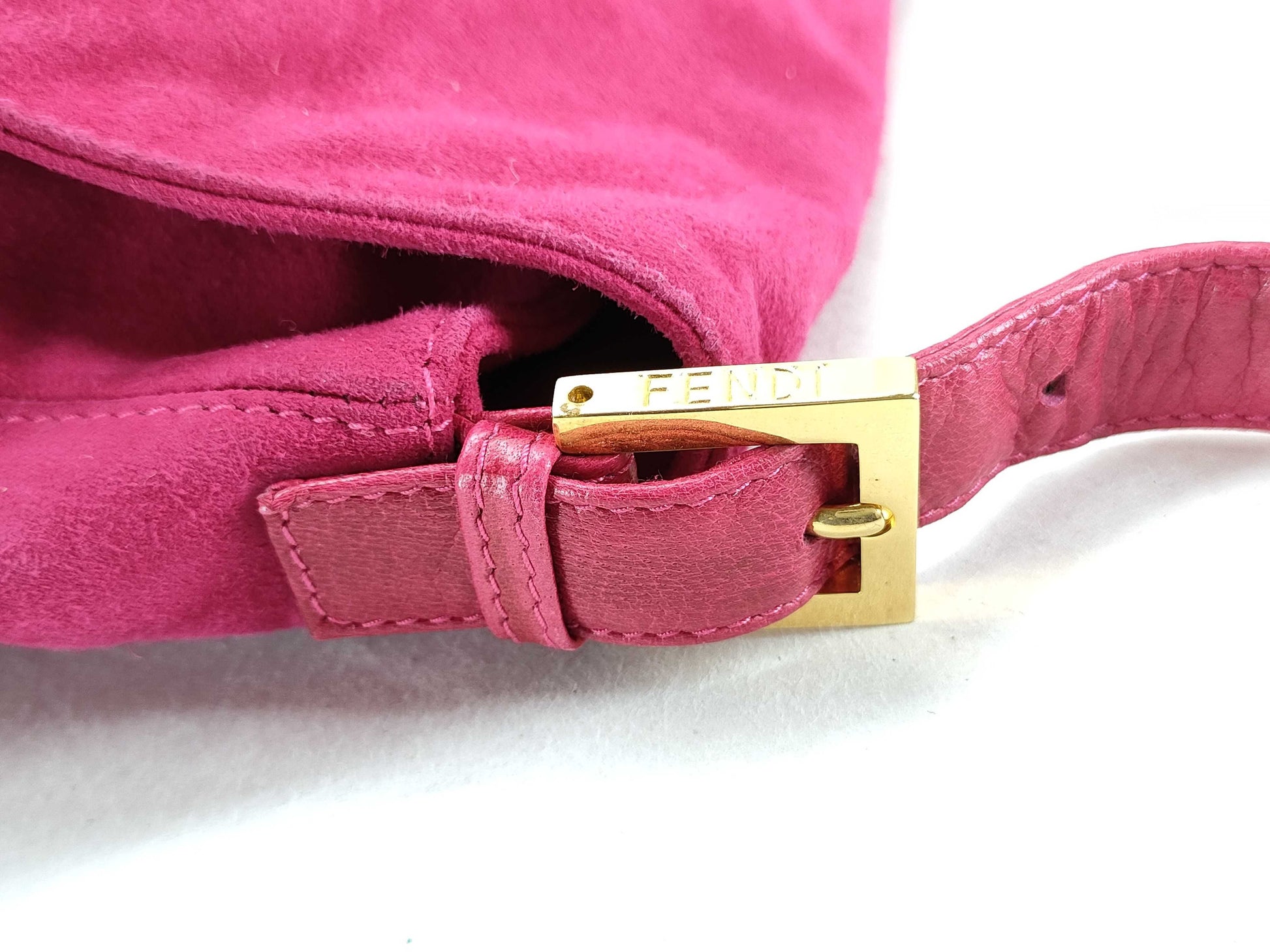 FENDI Mamma Bucket Suede Pink One-Shoulder Bag Shoulder Bag