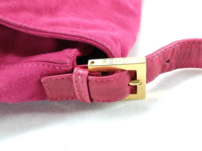 FENDI Mamma Bucket Suede Pink One-Shoulder Bag Shoulder Bag