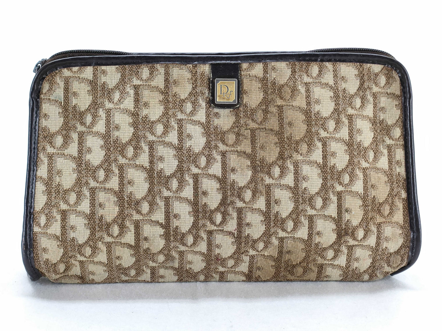Dior Trotter Dior Clutch Bag Canvas Brown Clutch Bag