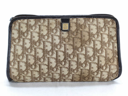 Dior Trotter Dior Clutch Bag Canvas Brown Clutch Bag