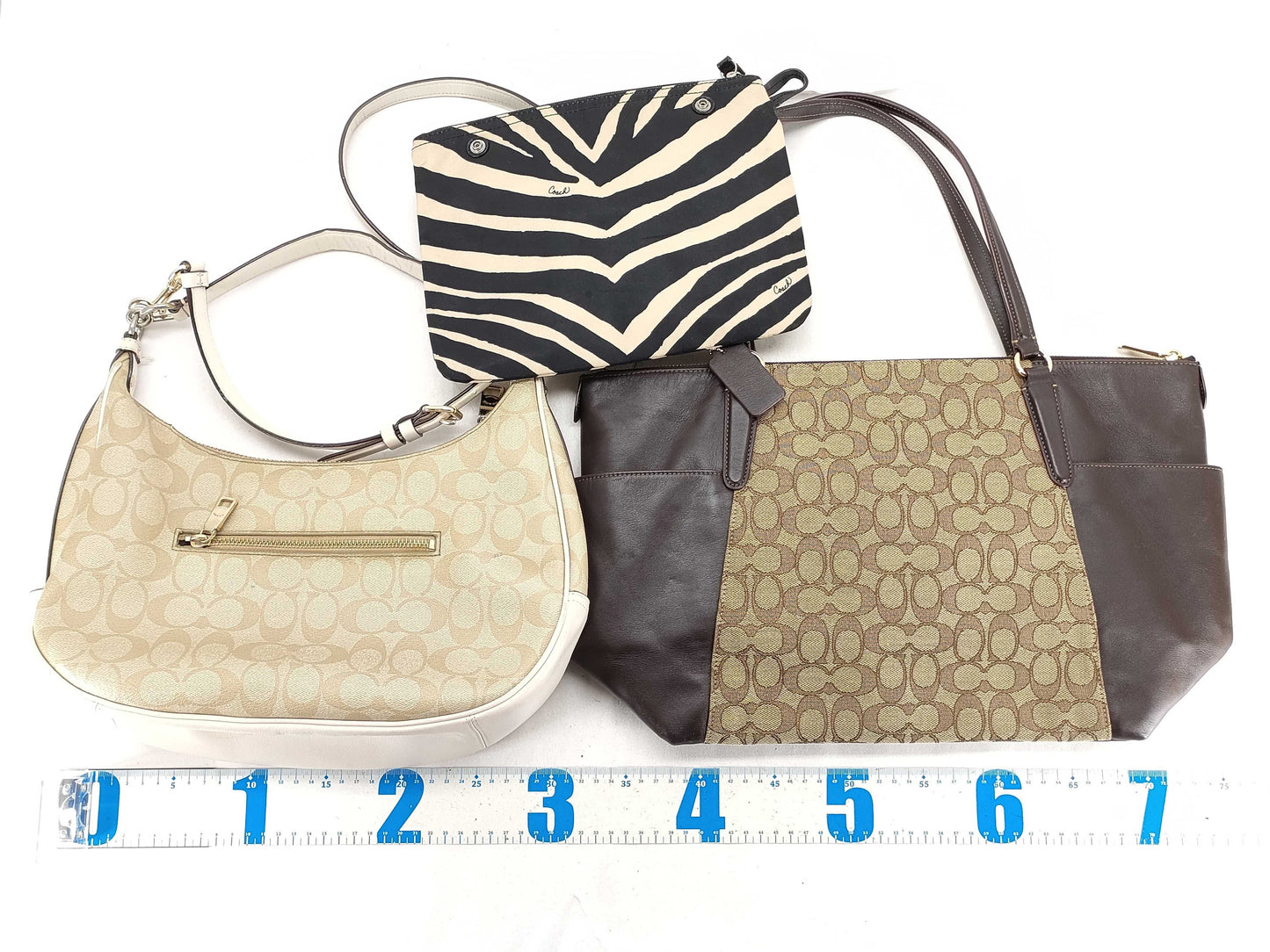 COACH Signature 2-way bag/handbag/pouch/tote bag