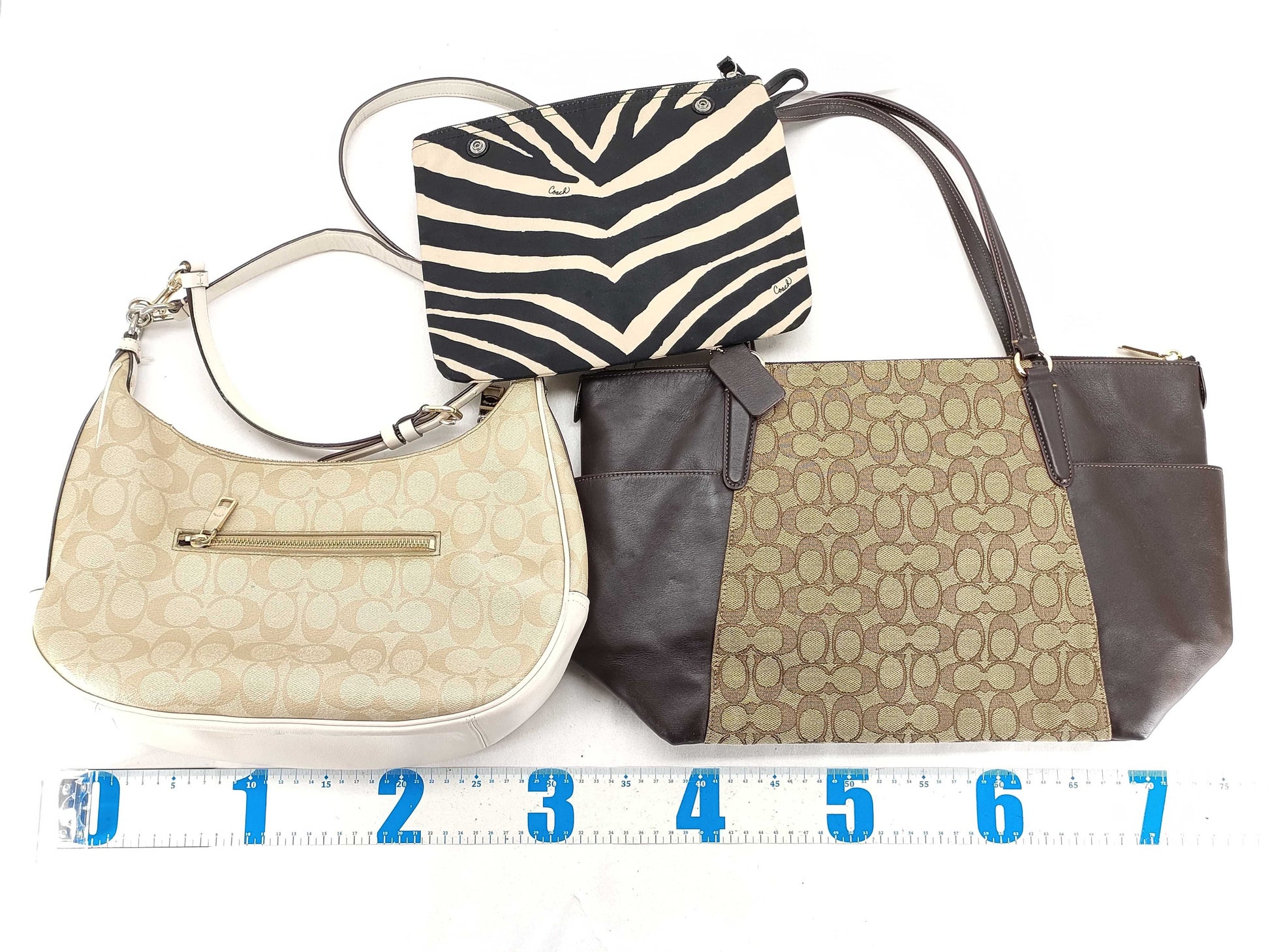 COACH Signature 2-way bag/handbag/pouch/tote bag