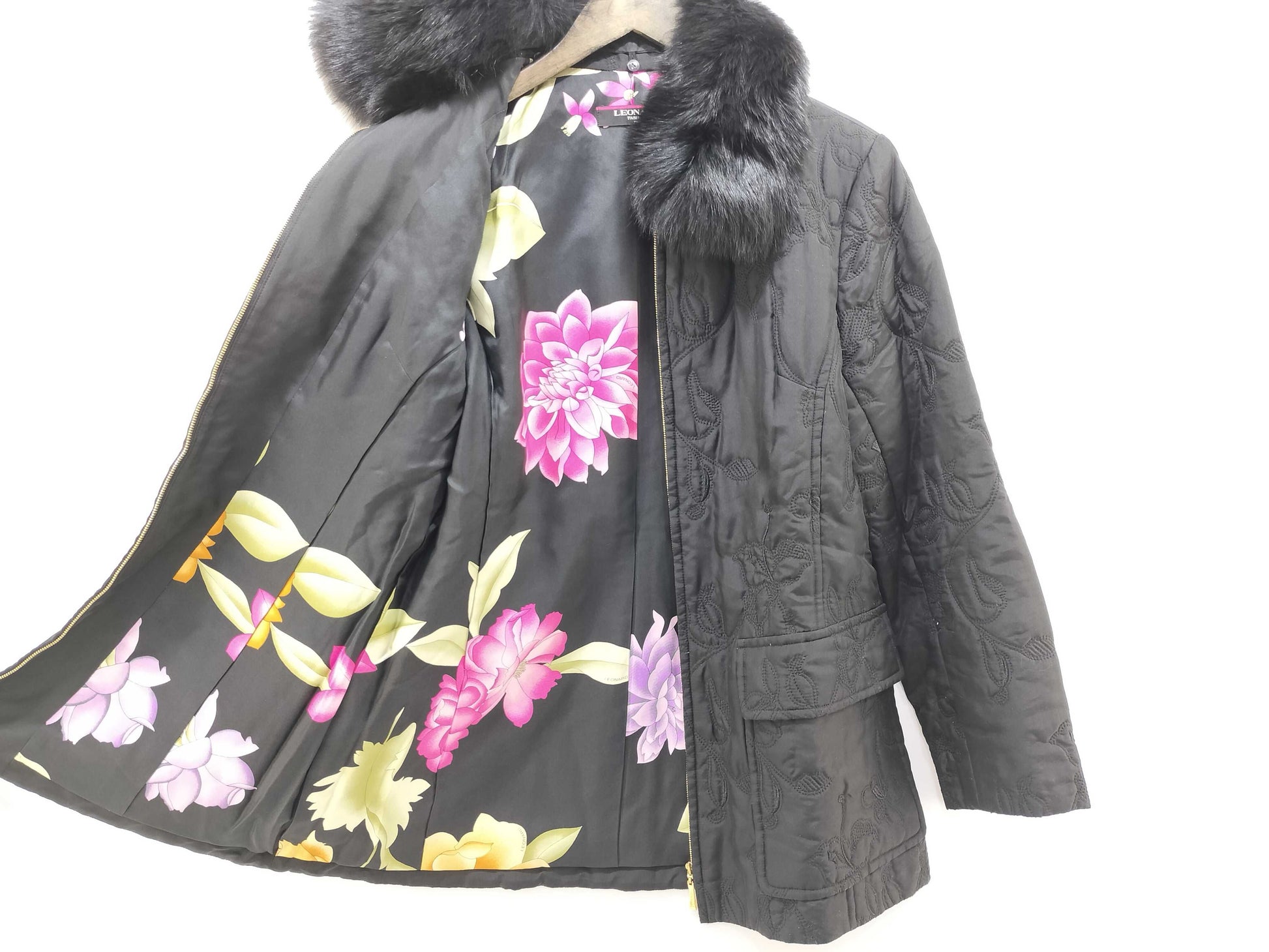 LEONARD LEONARD Leonard Silk Fox Fur Jacket Jacket