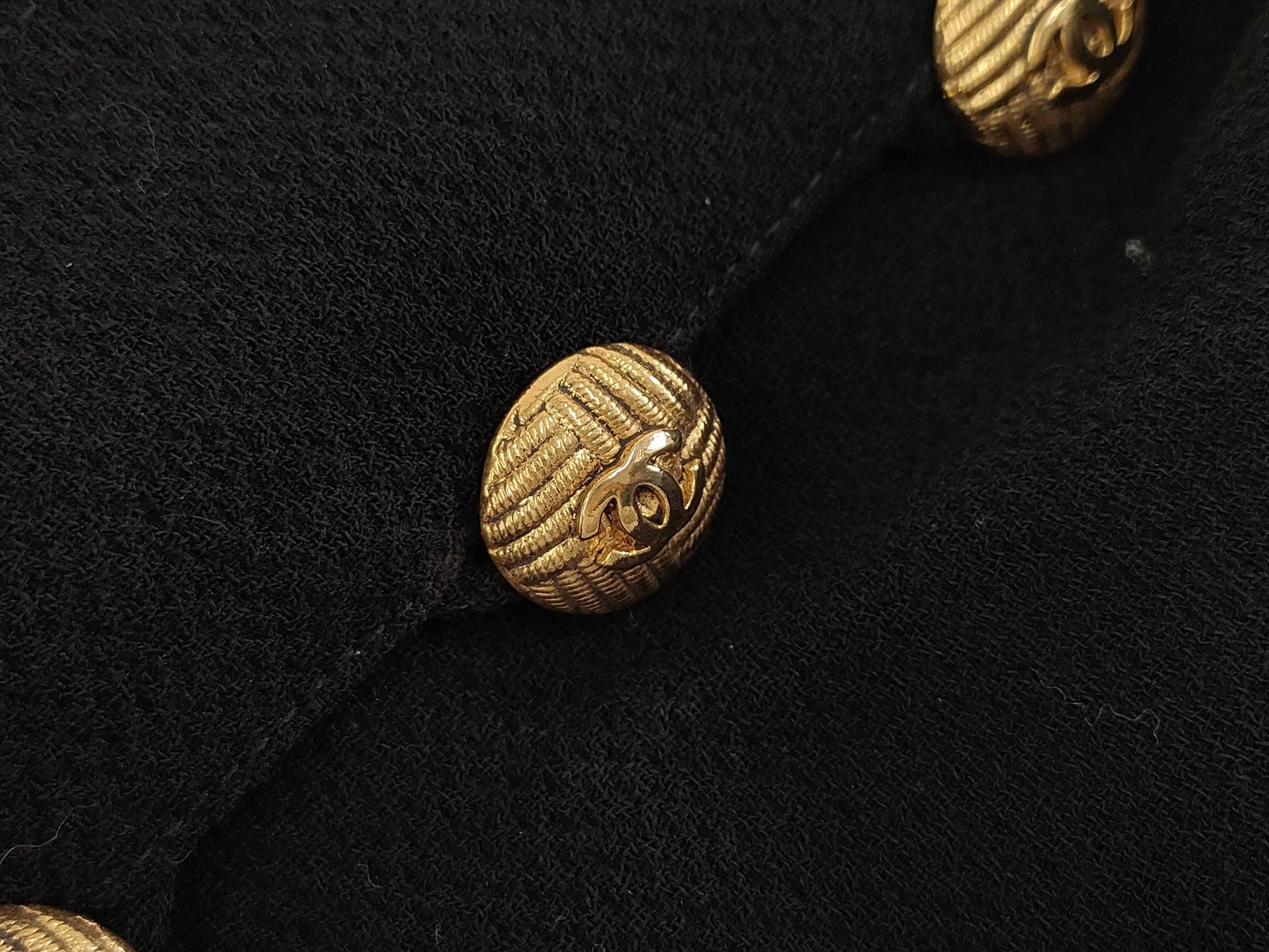 CHANEL CHANEL Braided Coco Button Coat Women's Size 36-38 Jacket