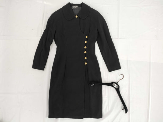 CHANEL CHANEL Braided Coco Button Coat Women's Size 36-38 Jacket