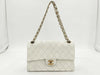 CHANEL CHANEL Matlasse Chain Handbag Lambskin White Shoulder Bag