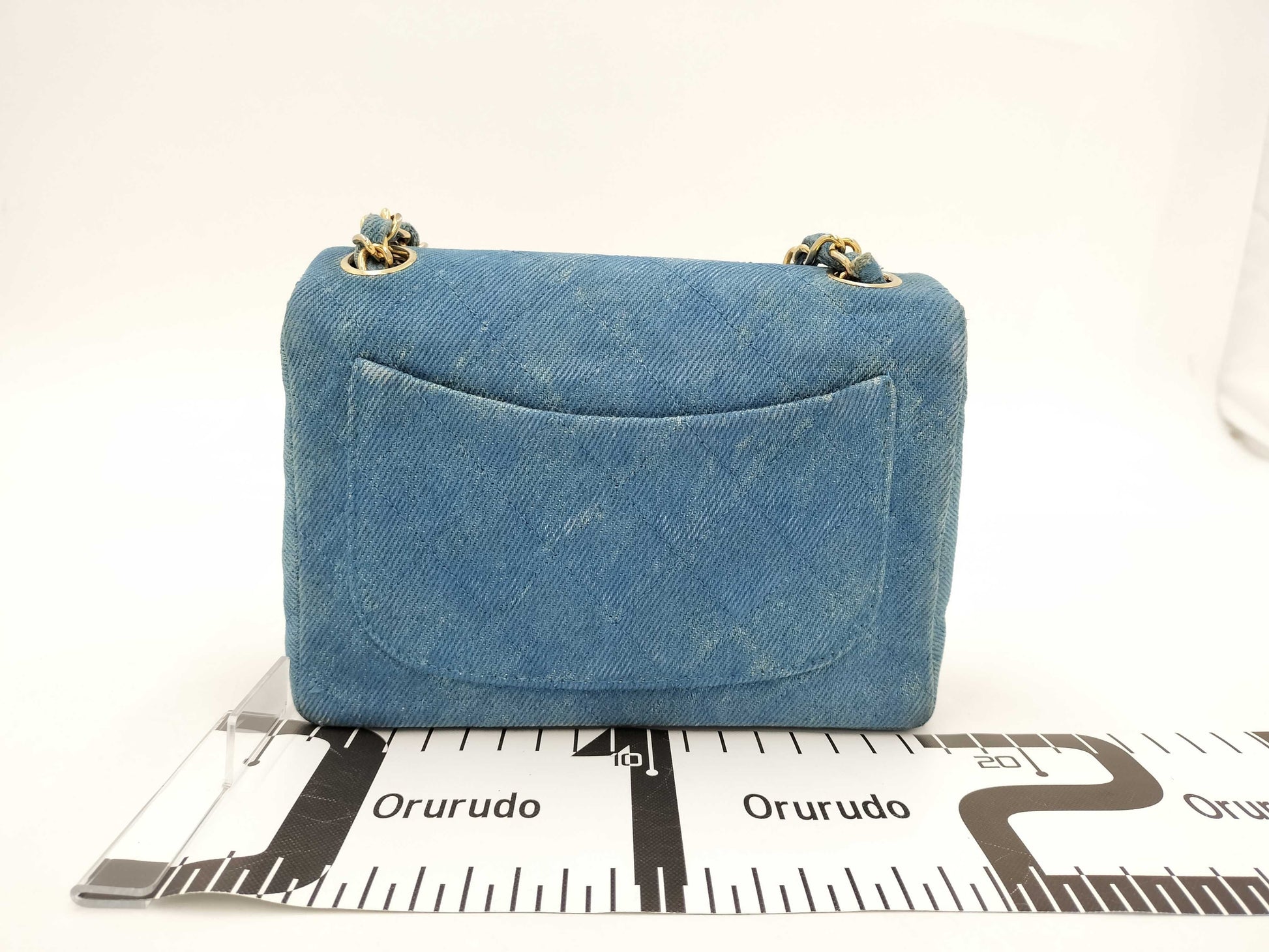 CHANEL CHANEL Matlasse Bag Minimat Denim Chain Shoulder Bag