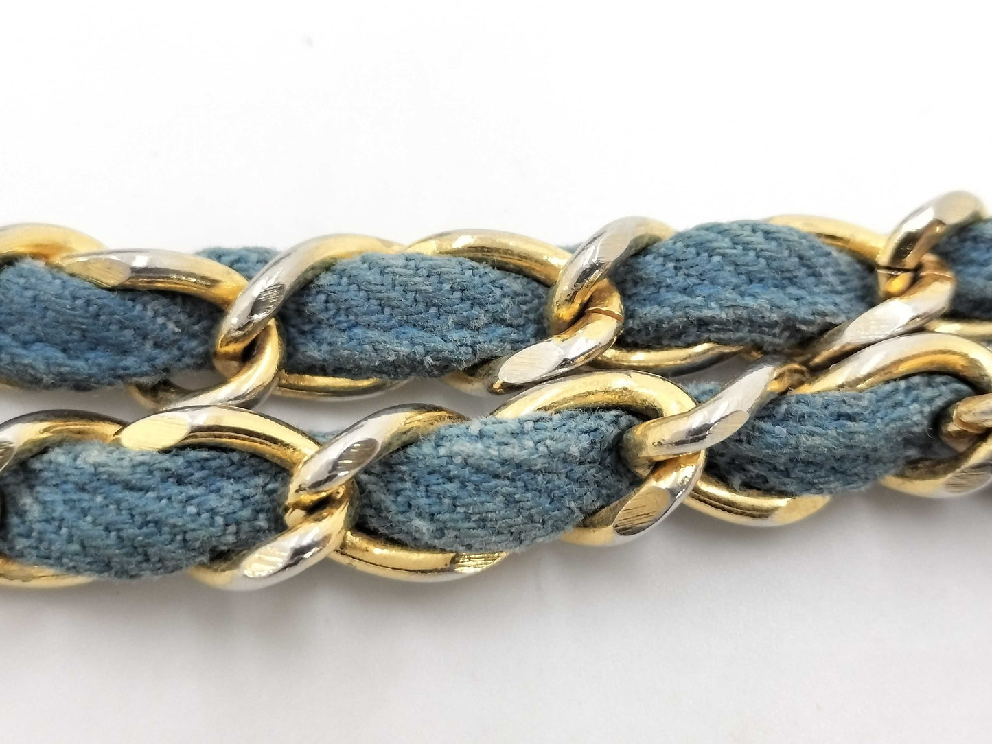 CHANEL CHANEL Matlasse Bag Minimat Denim Chain Shoulder Bag