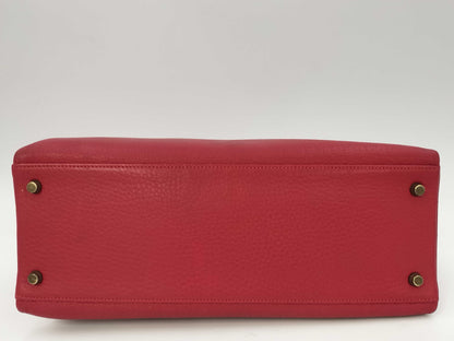 HERMES Kelly 35 Lutourne Fjord Rougeviv Gold Fittings ○T: 1990 Handbag