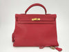 HERMES Kelly 35 Lutourne Fjord Rougeviv Gold Fittings ○T: 1990 Handbag