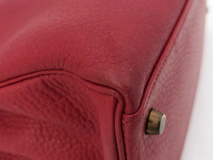 HERMES Kelly 35 Lutourne Fjord Rougeviv Gold Fittings ○T: 1990 Handbag