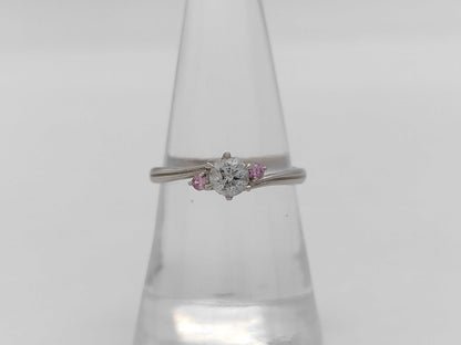 D0.324ct Colored Stone Pt900 3.0g Ring 