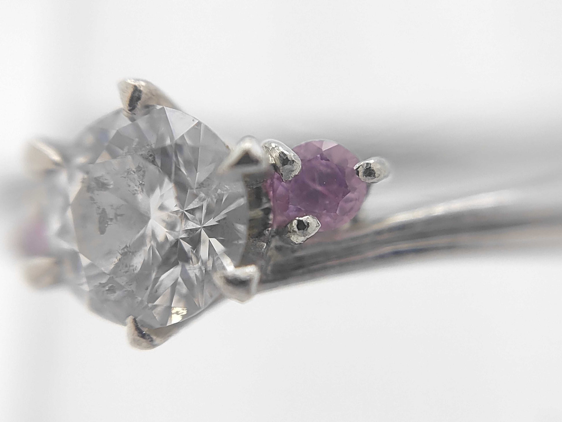 D0.324ct Colored Stone Pt900 3.0g Ring 