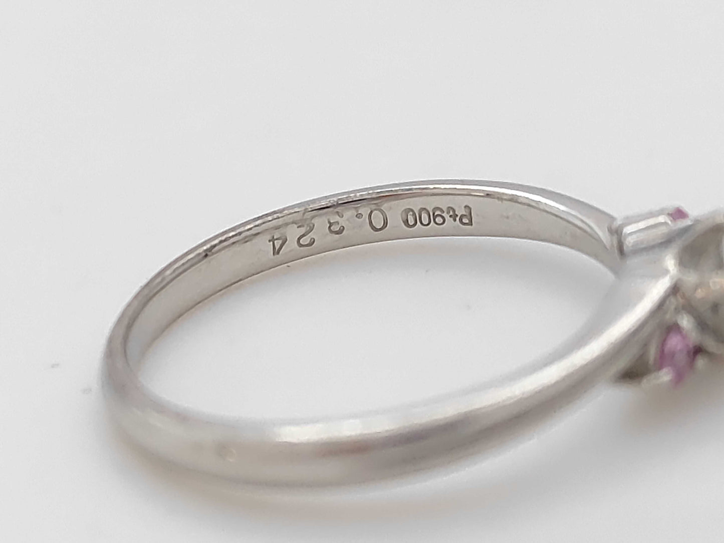 D0.324ct Colored Stone Pt900 3.0g Ring 