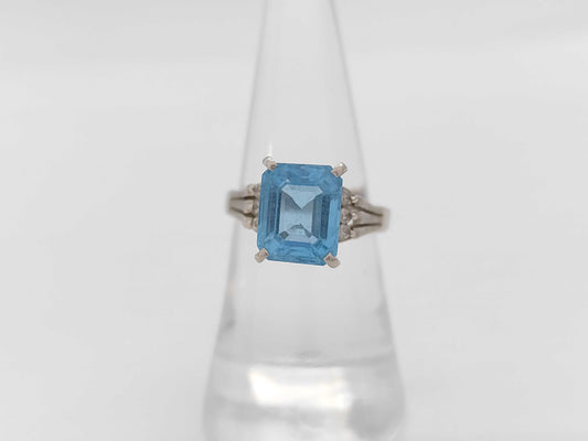 Colored Stone Diamond Pt900 7.0g Ring 