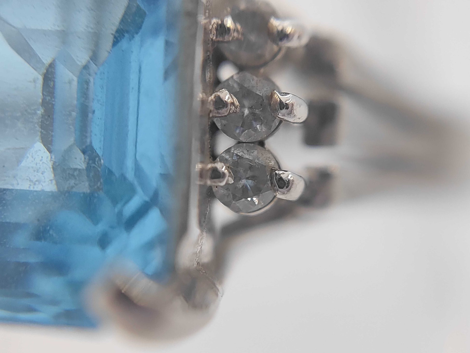 Colored Stone Diamond Pt900 7.0g Ring 