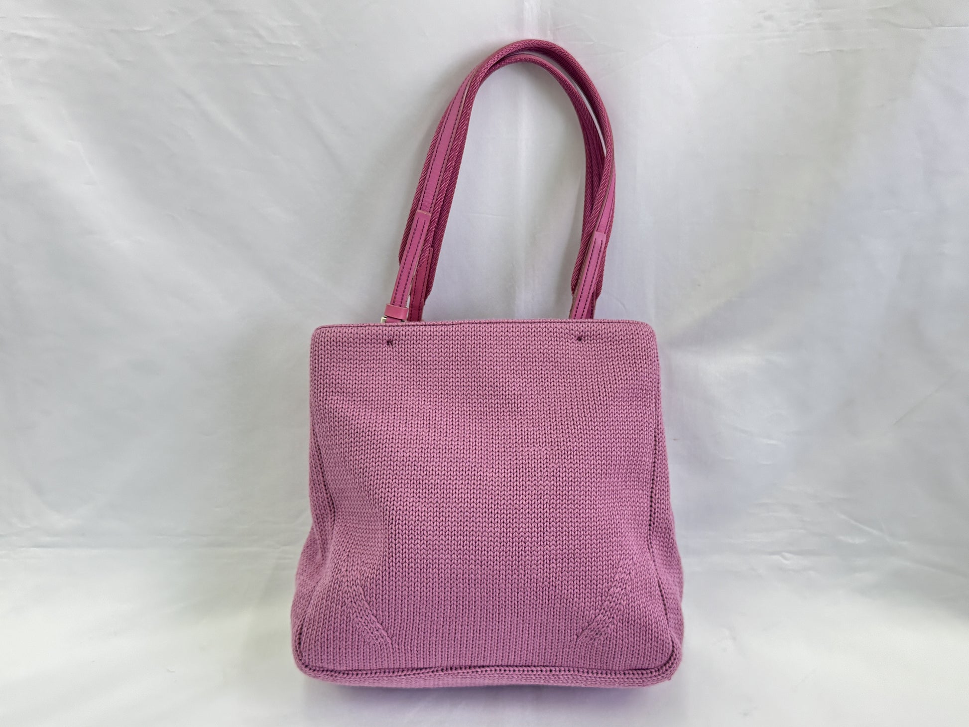 PRADA PRADA Triangle Plate Knitted Bag Handbag Handbag