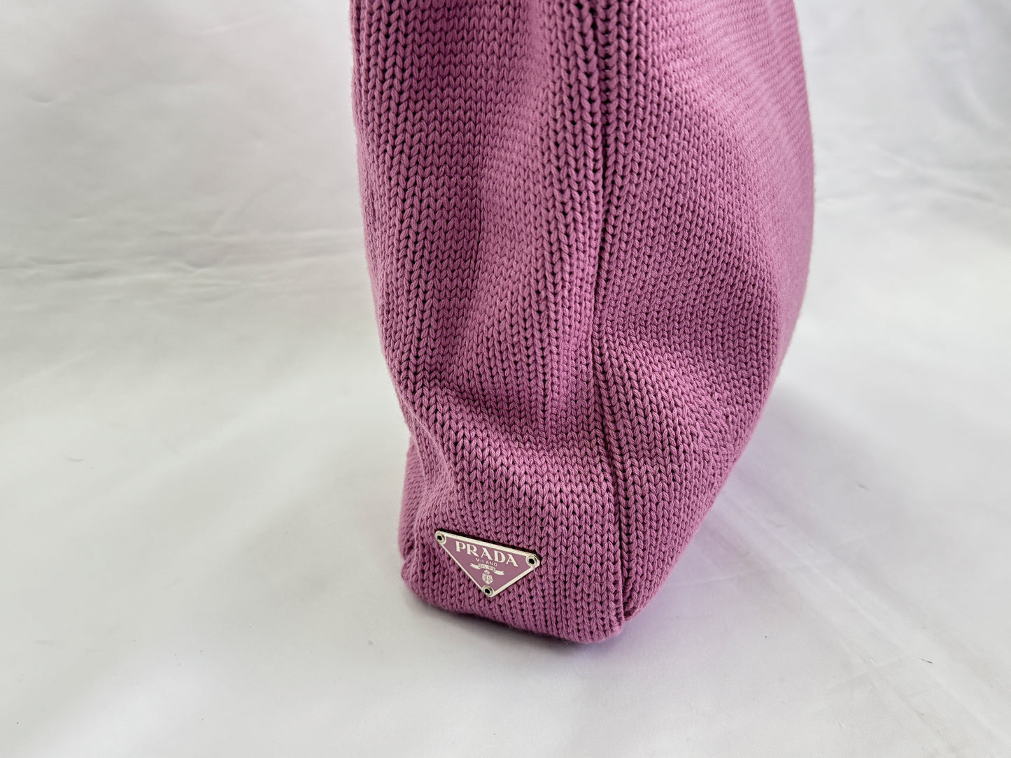 PRADA PRADA Triangle Plate Knitted Bag Handbag Handbag