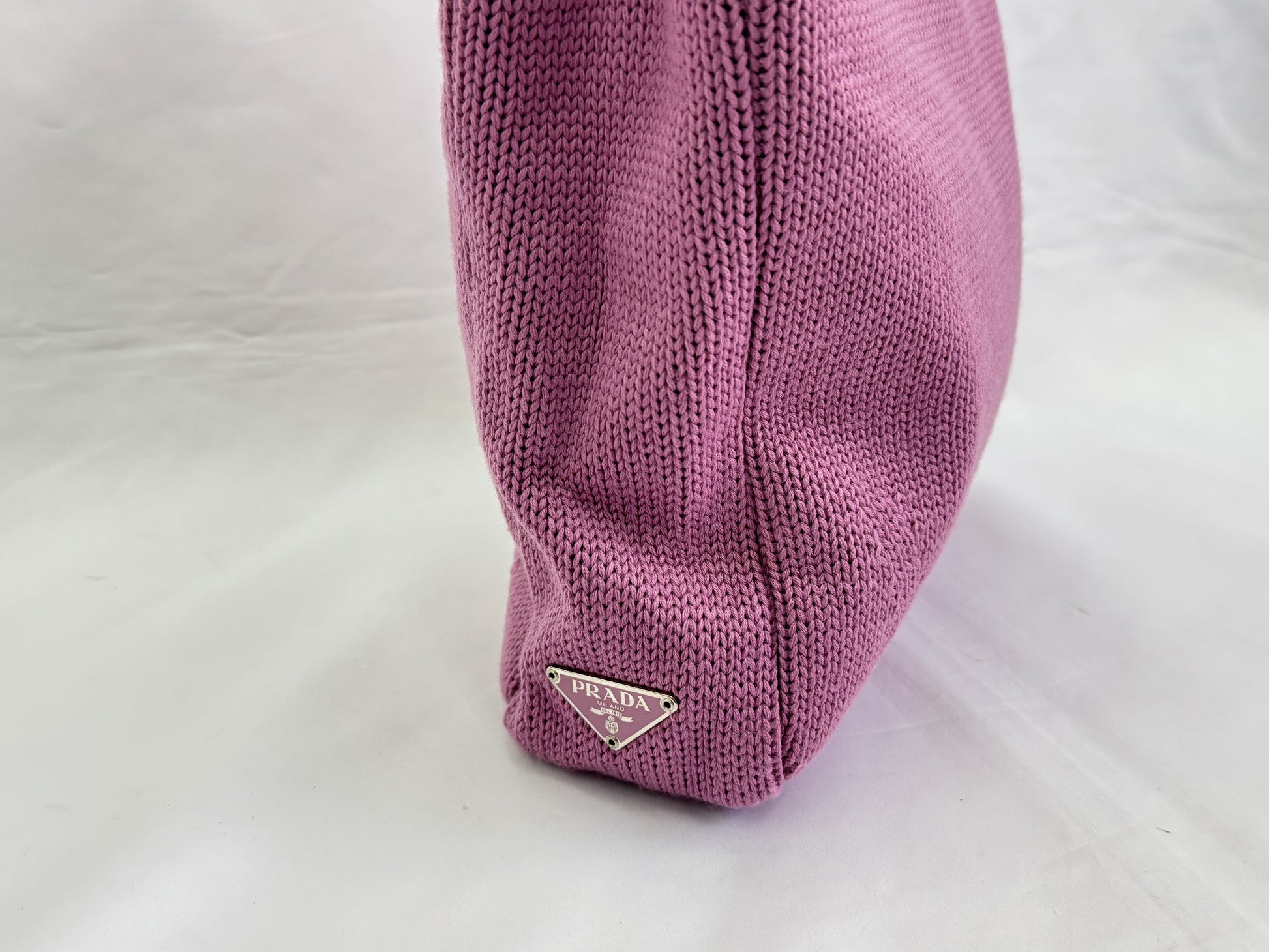 PRADA PRADA Triangle Plate Knitted Bag Handbag Handbag