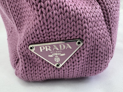 PRADA PRADA Triangle Plate Knitted Bag Handbag Handbag