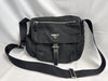 PRADA Nylon Triangle Plate Shoulder Bag Black Shoulder Bag