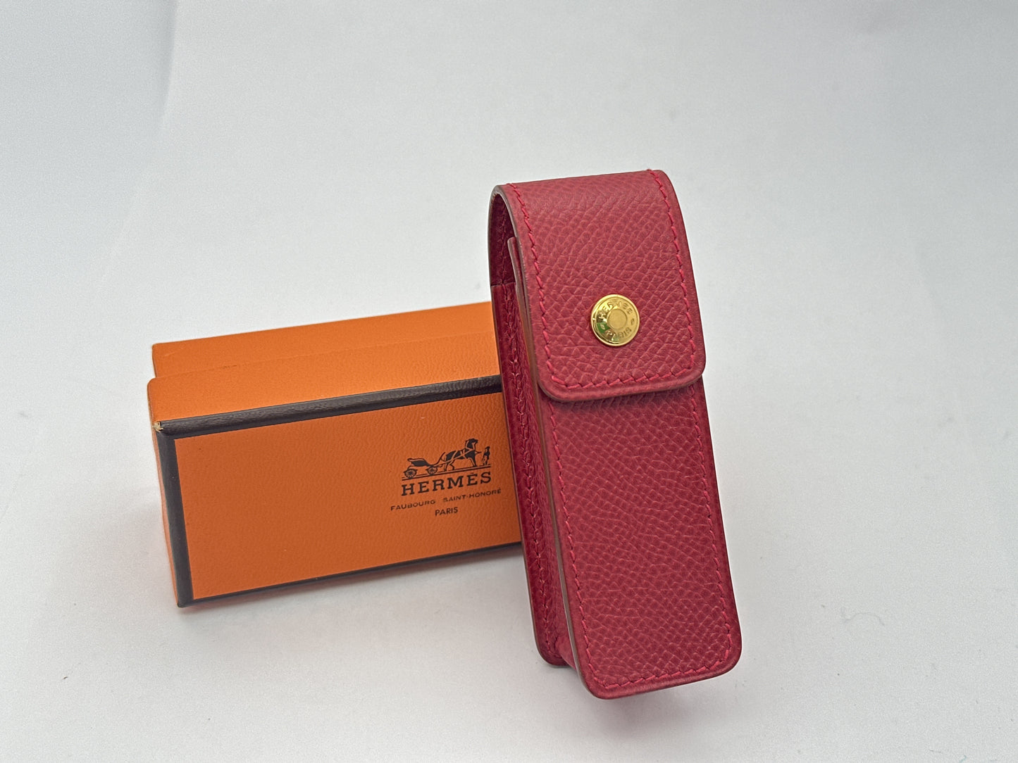 HERMES Gum Case Lip Case Kushbel Red Box Other Accessories