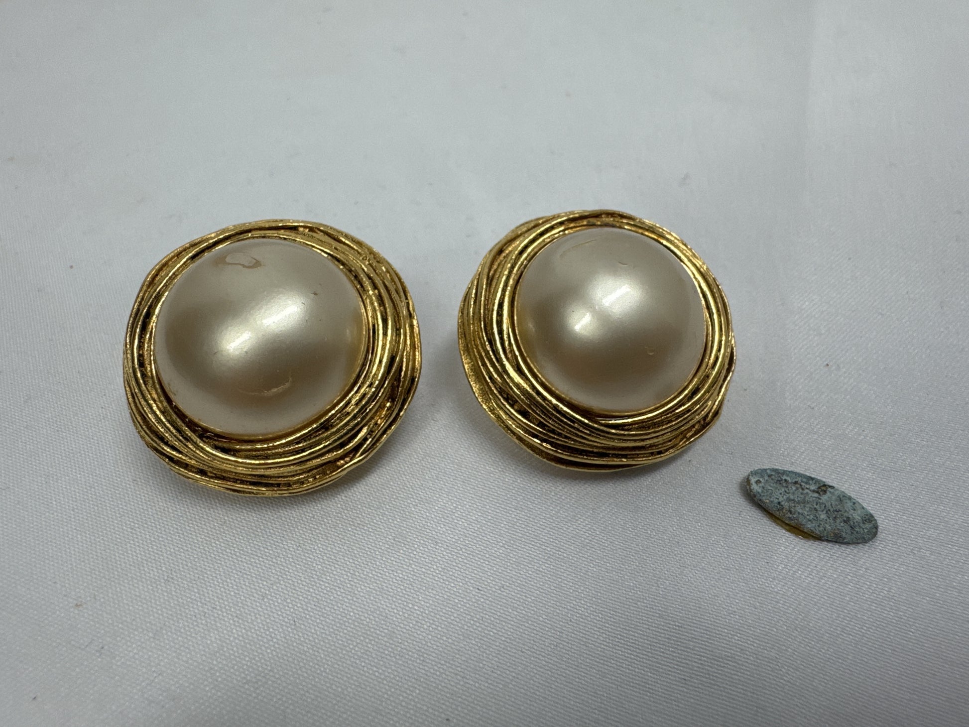 CHANEL Earrings Pearl Earrings