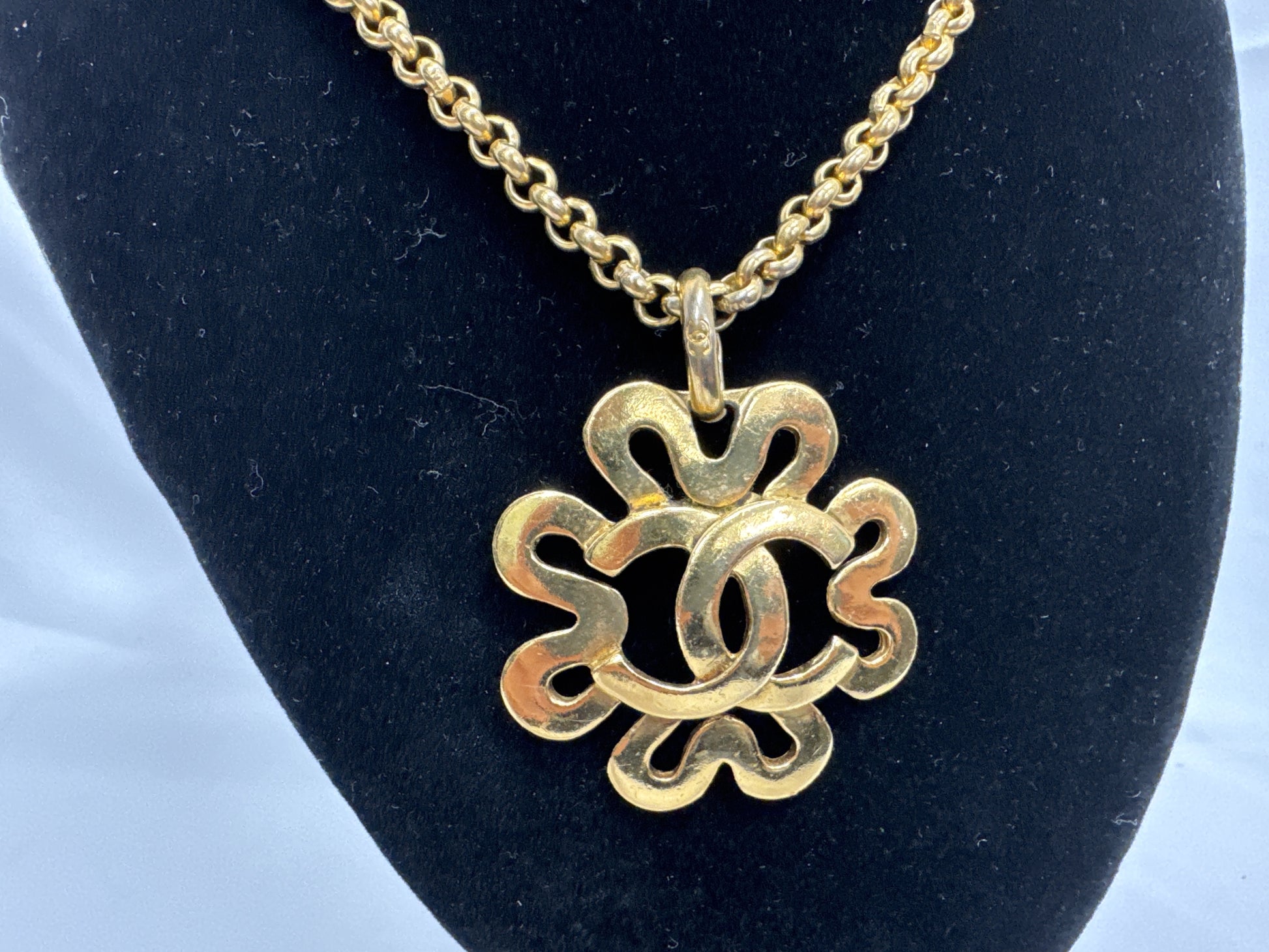 CHANEL Coco Mark Necklace Vintage 95P Necklace